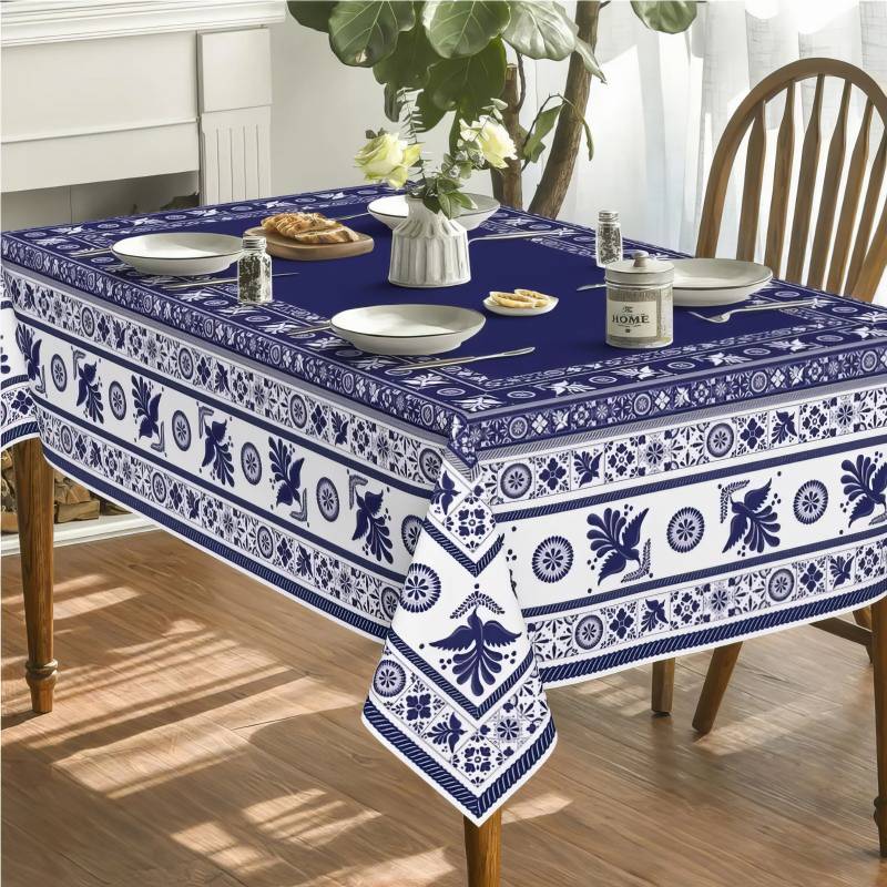 Tovaglia Antimacchia Maiolica Blu Tovaglia Antimacchia Maiolica Blu - immagine 4
