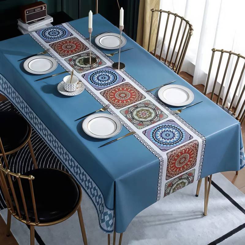 Tovaglia Antimacchia Ornamento Blu Tovaglia Antimacchia Ornamento Blu