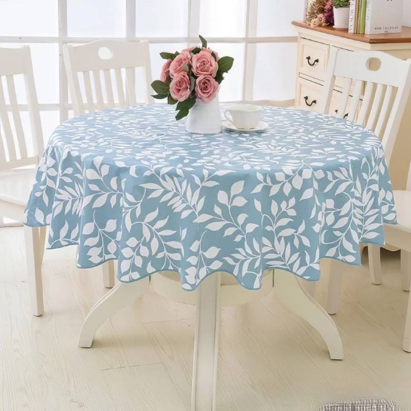 Tovaglia Cerata Foglie Azzurro Cielo Tovaglia Cerata Foglie Azzurro Cielo