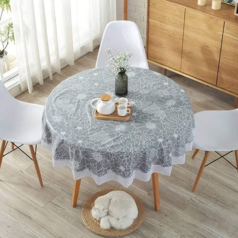 Tovaglia Cerata Pizzo Floreale Grigio Tovaglia Cerata Pizzo Floreale Grigio