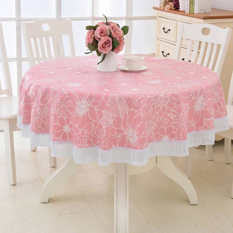 Tovaglia Cerata Pizzo Floreale Rosa