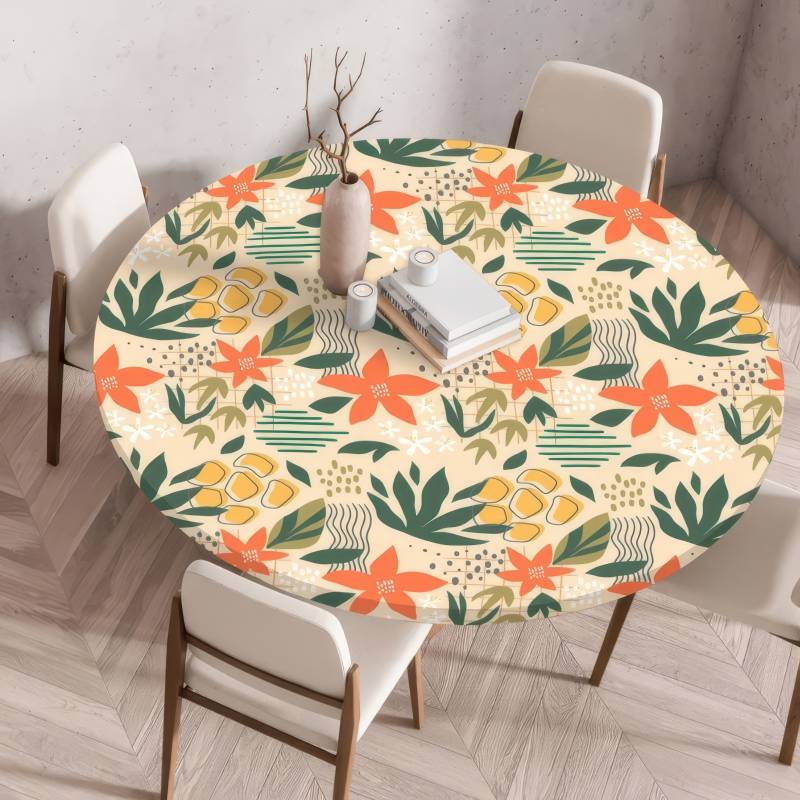 Tovaglia Elastica Fiori Tropicali Tovaglia Elastica Fiori Tropicali