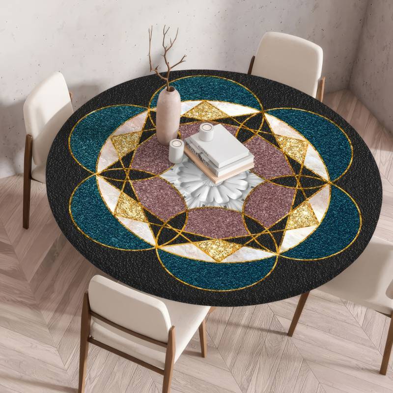 Tovaglia Elastica Mandala Aureo Tovaglia Elastica Mandala Aureo