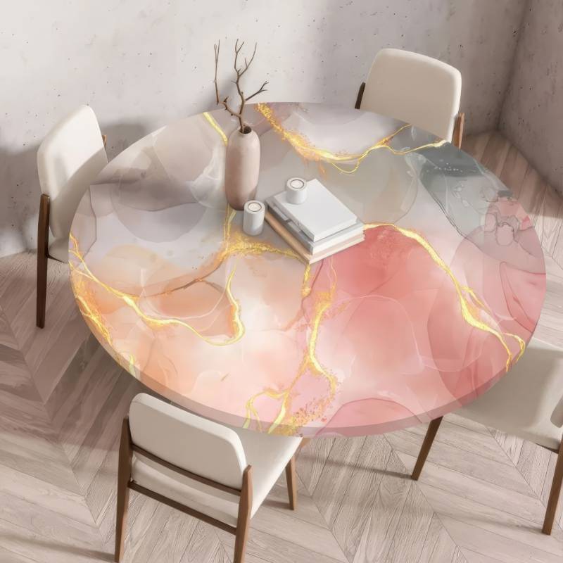 Tovaglia Elastica Marmo Rosa Luxe