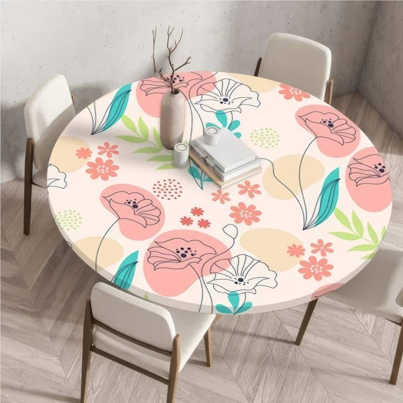 Tovaglia Antimacchia Fiori d'Acquerello