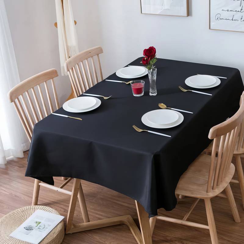 Tovaglia Antimacchia Nero Essenziale Tovaglia Antimacchia Nero Essenziale